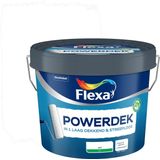 Flexa Powerdek Muurverf - Muren & Plafonds - Binnen - Stralend Wit - 2,5 liter
