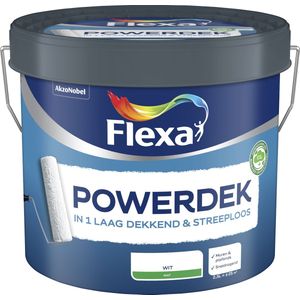 Flexa Powerdek Muurverf - Muren & Plafonds - Binnen - Wit - 5 liter