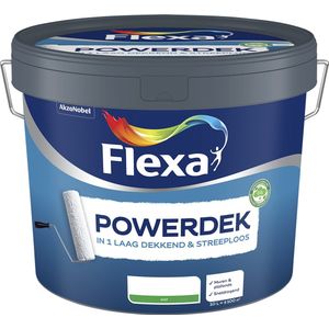 Flexa Powerdek Muurverf - Muren & Plafonds - Binnen - Wit - 5 liter