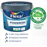 Flexa Powerdek Muurverf - Muren & Plafonds - Binnen - RAL 9010 - 10 liter