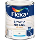 Flexa Strak in de Lak - Watergedragen - Zijdeglans - Wit - 750 ml