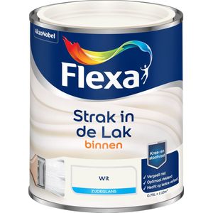 Flexa Strak In De Lak Zijdeglans Wit 750ml | Lak