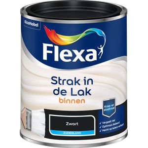 Flexa Strak In De Lak Zijdeglans Zwart 750ml