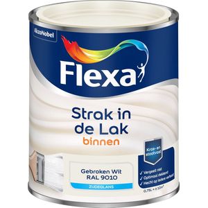 Flexa Strak In De Lak Zijdeglans Gebroken Wit Ral9010 750ml