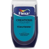 Flexa Creations Muurverf Tester Turquoise Holiday 30ml 1 Stuk - Muurverf - Verfwinkel is tot 50% goedkoper
