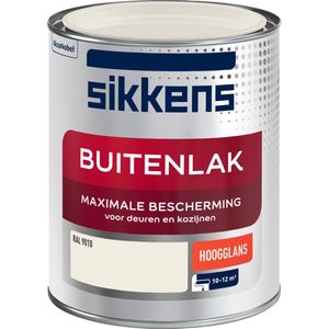 Sikkens - Buitenlak Hoogglans - RAL 9010 - 750 ml