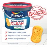 Flexa Powerdek Clean - Muren & Plafonds - Reinigbare Muurverf - Wit - 10 liter