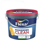 Flexa Powerdek Clean - Muren & Plafonds - Reinigbare Muurverf - Wit - 10 liter
