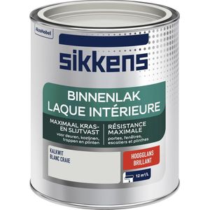 Sikkens Binnenlak Hoogglans Kalkwit 750 ml - Aflakken