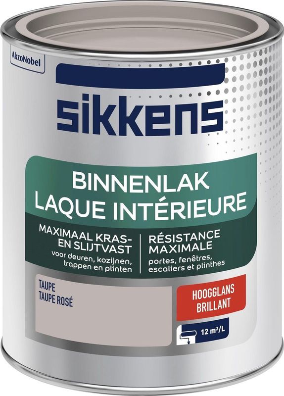 Sikkens - Binnenlak - Verf - Hoogglans - Taupe - 750 ml