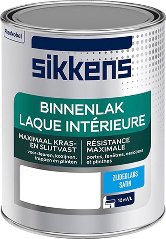 Sikkens - Binnenlak - Zijdeglans - RAL 9010 - Lakverf Voor Binnen