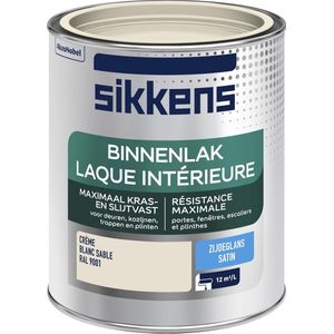 Sikkens Binnenlak Zijdeglans RAL 9001 750 ml - Aflakken