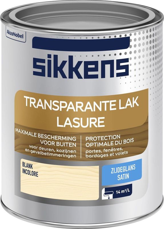 Transparante Buitenlak Zijdeglans Blank