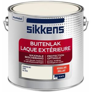 Sikkens Buitenlak Hoogglans - RAL 9010 2,5 liter - Aflakken