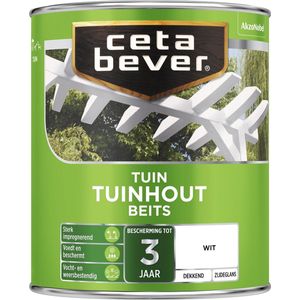 Cetabever Dekkend Tuinhout Beits 300 Wit 750 Ml