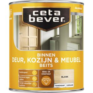 CetaBever Binnen Deur, Kozijn & Meubel Beits - Zijdeglans - Blank - 750 ml