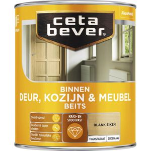 CetaBever Binnenbeits Deur & Kozijn Beits - Zijdeglans - Blank Eiken - 750 ml