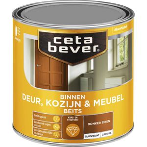 Cetabever - Binnenbeits Deur, Kozijn & Meubel Transparant Zijdeglans - Donker eiken - 250 ML