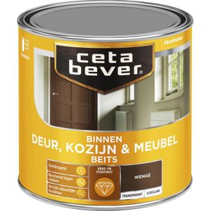 Cetabever - Binnenbeits Deur, Kozijn & Meubel Transparant Zijdeglans - Wengé - 250 ML
