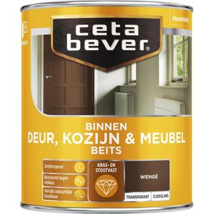 Cetabever - Binnenbeits Deur, Kozijn & Meubel Transparant Zijdeglans - Wengé - 750 ML