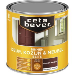Cetabever - Binnenbeits Deur, Kozijn & Meubel Transparant Zijdeglans - Donker Mahonie - 250 ML