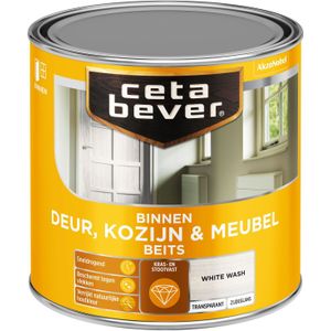 Cetabever - Binnenbeits Deur, Kozijn & Meubel Transparant Zijdeglans - White wash - 250 ML