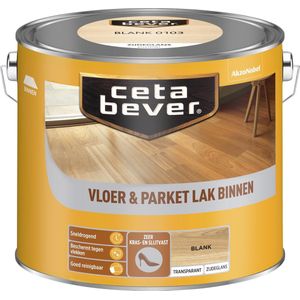 Cetabever Vloer en Parket Lak Binnen Transparant Zijdeglans - Blank | 8711113126595 | Verf | Lakverf Binnen