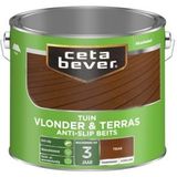 CetaBever Tuin Vlonder & Terras Beits - Anti slip - Teak - 2,5 liter