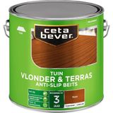 CetaBever Tuin Vlonder & Terras Beits - Anti slip - Teak - 2,5 liter
