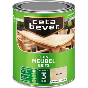 CetaBever Tuinmeubel Beits - Zijdeglans - Blank - 750 ml