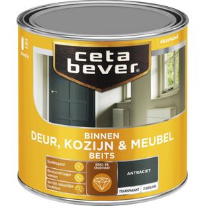 Cetabever - Binnenbeits Deur, Kozijn & Meubel Transparant Zijdeglans - Antraciet - 250 ML