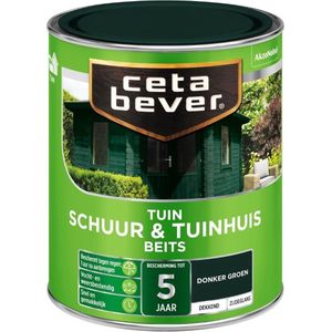 Cetabever Schuur en Tuinhuis Beits Dekkend Zijdeglans - Donkergroen | 8711113127141 | Verf