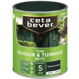CetaBever Schuur & Tuinhuis Beits - Zijdeglans - Donker Groen - 2,5 liter