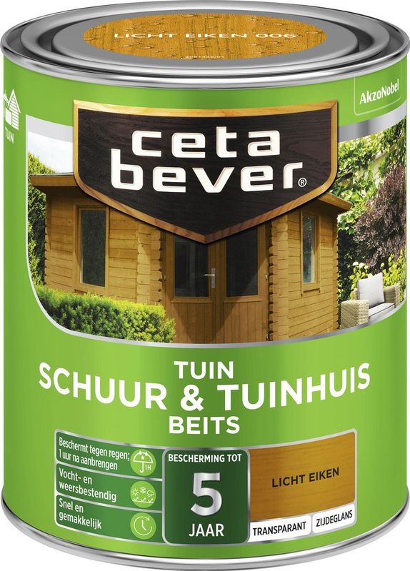 CetaBever - Tuinbeits - Watergedragen - Dekkend of Transparant - Hout