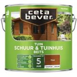 CetaBever Schuur & Tuinhuis Beits - Zijdeglans - Teak - 2,5 liter
