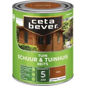 Cetabever Schuur & Tuinhuis Beits Transparant - Teak 0,75 Liter - Beitsen - Waterbasis - Verfwinkel is tot 50% goedkoper