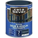 CetaBever Buiten Deur & Kozijn Meester Beits - Zijdeglans - Midden Blauw - 750 ml