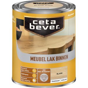 CetaBever Binnen Meubellak - Zijdeglans - Blank - 750 ml