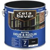 CetaBever Buiten Deur & Kozijn Meester Beits - Zijdeglans - Zwart - 2,5 liter