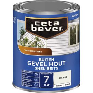 Cetabever - Snelbeits Gevel Hout Dekkend - RAL 9010 - 750 ML
