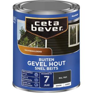 Cetabever Gevel Hout Snel Beits Dekkend - Zwartgrijs - 750ml