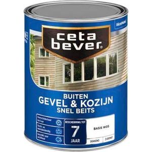 CetaBever Buiten Gevel & Kozijn Snel Beits - Zijdemat - RAL 7021 - 750 ml