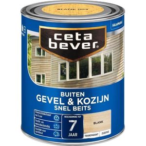 CetaBever Buiten Gevel & Kozijn Snel Beits - Zijdemat - Blank - 750 ml