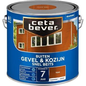 Cetabever Gevel en Kozijn Snel Beits Transparant Zijdemat - Teak | 8711113128032 | Verf