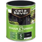 CetaBever Schuur & Tuinhuis Beits - Zijdeglans - Zwart - 2,5 liter