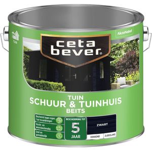 Cetabever - Tuinbeits Schuur & Tuinhuis Dekkend - Zwart - 2,5 L