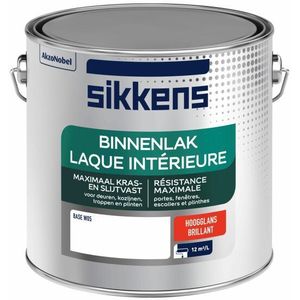 Sikkens Binnenlak Hoogglans 2,5 liter Kleur - Aflakken