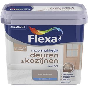 Flexa Lak Mooi Makkelijk Deuren & Kozijnen Zijdeglans Warmgrijs 750ml
