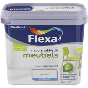 Flexa - Mooi Makkelijk Meubels Zijdeglans - Muurverf - Fris wit / RAL 9016 - 0,75 Liter