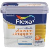 Flexa - Mooi Makkelijk Vloeren & Trappen Zijdeglans - Muurverf - Fris wit / RAL 9016 - 0,75 Liter